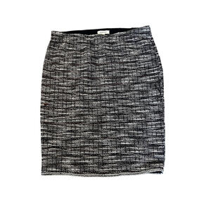 NWT MAX STUDIO Tweed Elastic High Waist Knee Length Stretch Skirt M